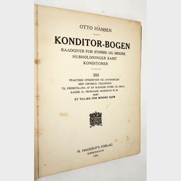 Konditor-Bogen: Konditor Otto Hansen