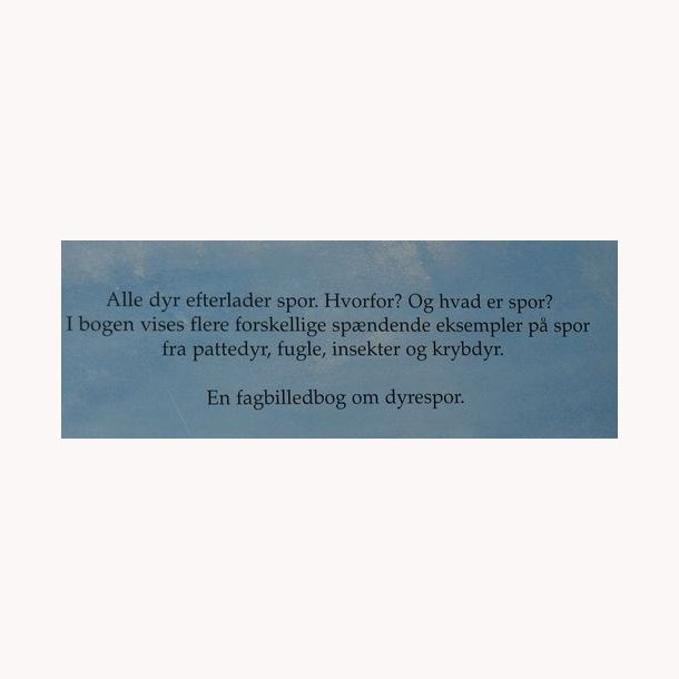 Jeg efterlader spor