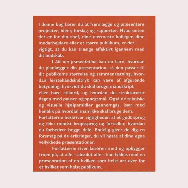 Alt om prsentation