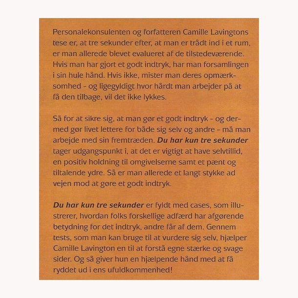 Du har kun tre sekunder