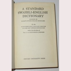 A Standard Swahili-English Dictonary