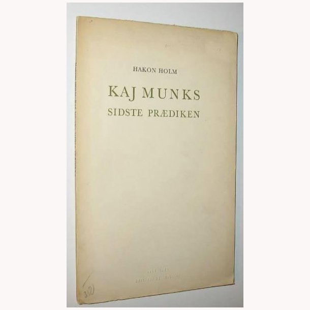 Kaj Munks sidste prdiken