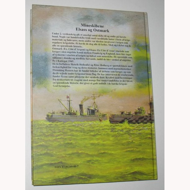 Mineskibene Elsass og Ostmark - signeret