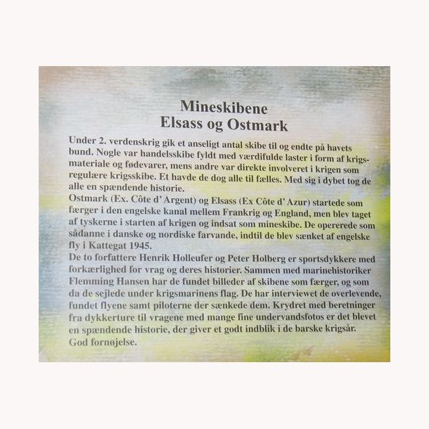 Mineskibene Elsass og Ostmark - signeret