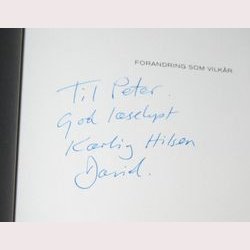 Forandring som vilkr - signeret