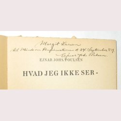 Hvad jeg ikke ser - signeret