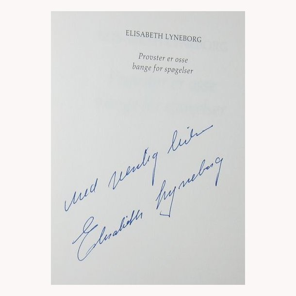 Provster er osse bange for spgelser - signeret