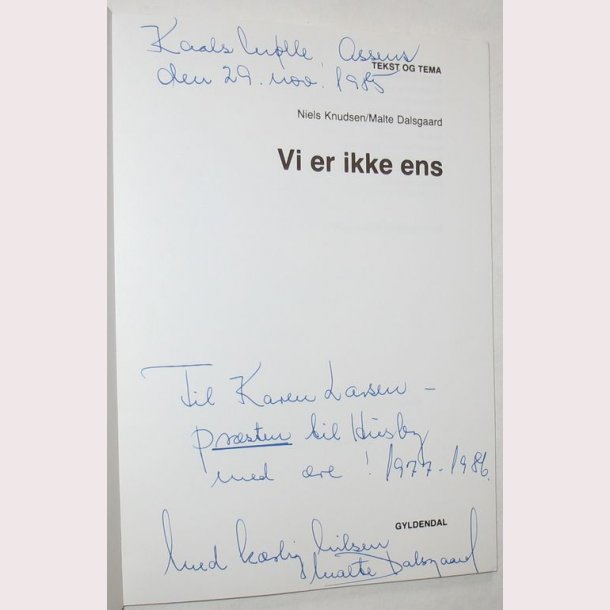Vi er ikke ens - signeret