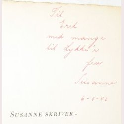 Susanne skriver - signeret