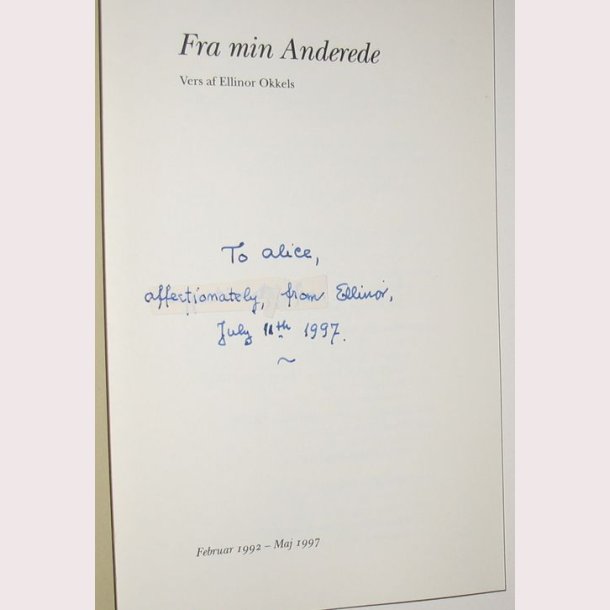 Fra min Anderede - signeret