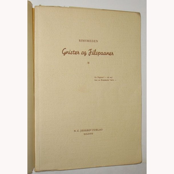 Gnister og Filspaaner- signeret