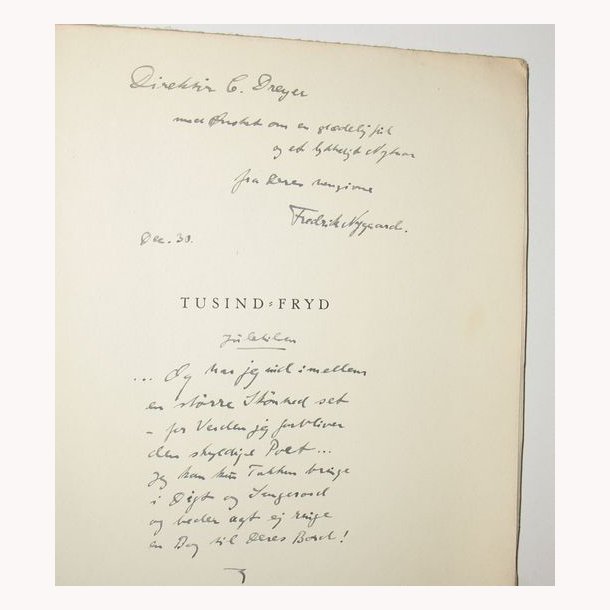 Tusind-fryd - krlighedssange - signeret