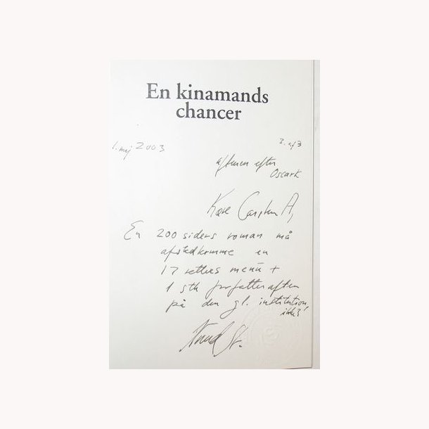 En kinamands chancer