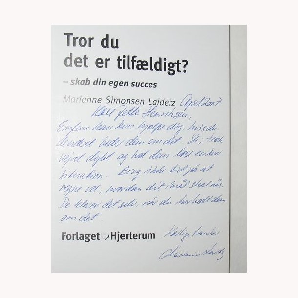 Tror du det er tilfldigt? - signeret