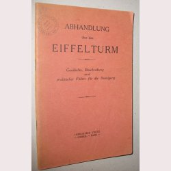 Abhandlung &uuml;ber den Eiffelturm.
