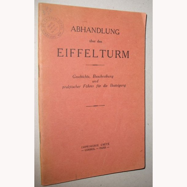 Abhandlung &uuml;ber den Eiffelturm.
