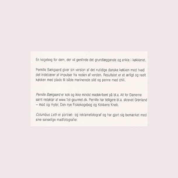 back to basics - fra sild til rucola