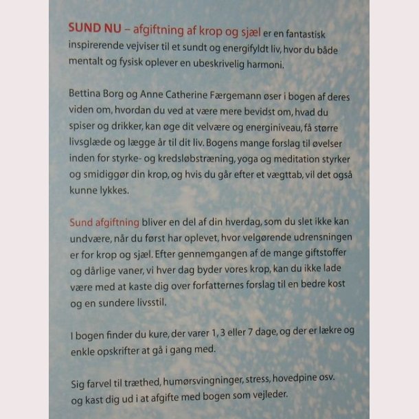 Sund nu - afgiftning af krop og sjl