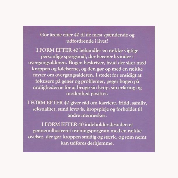 I form efter 40 - krop, seksualitet og flelser