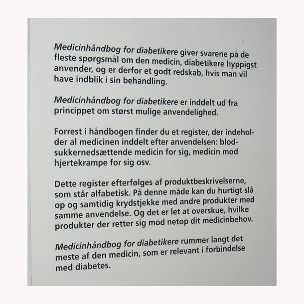 Medicinhndbog for diabetikere