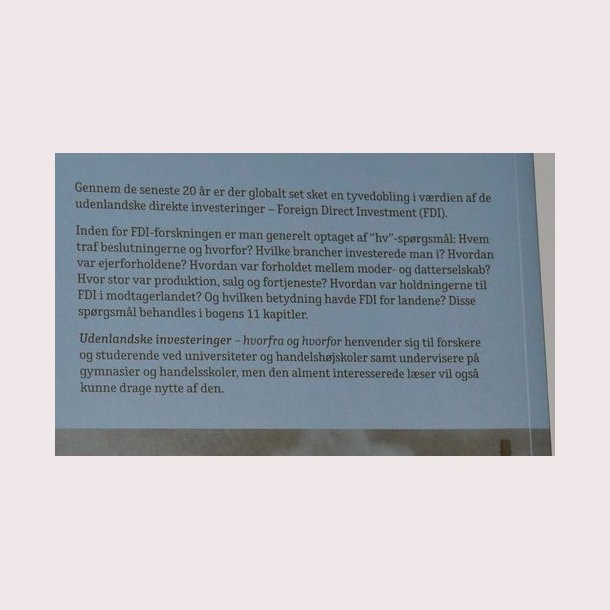 Udenlandske investeringer - hvorfra og hvorfor