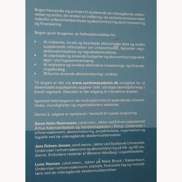 konomisk styring og virksomhedsanalyse