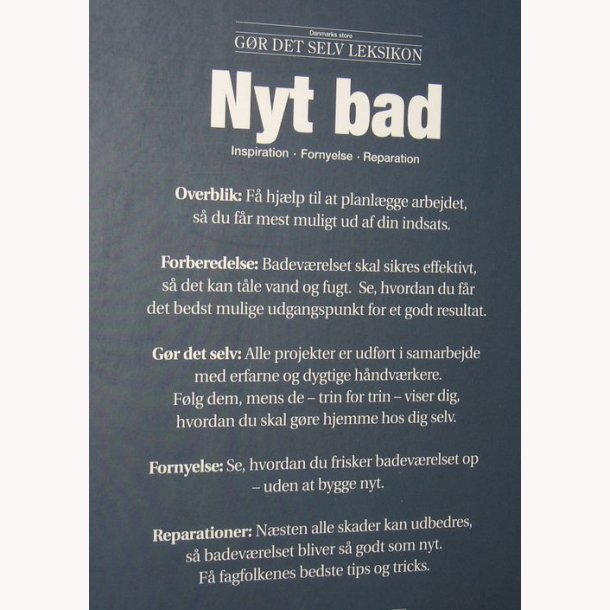 Nyt bad - inspiration fornyelse reparation