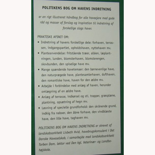 Politikens bog om havens indretning