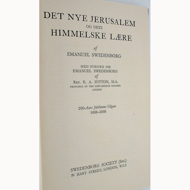 Det nye Jerusalem og dets Himmelske l�re: Emanuel Swedenborg