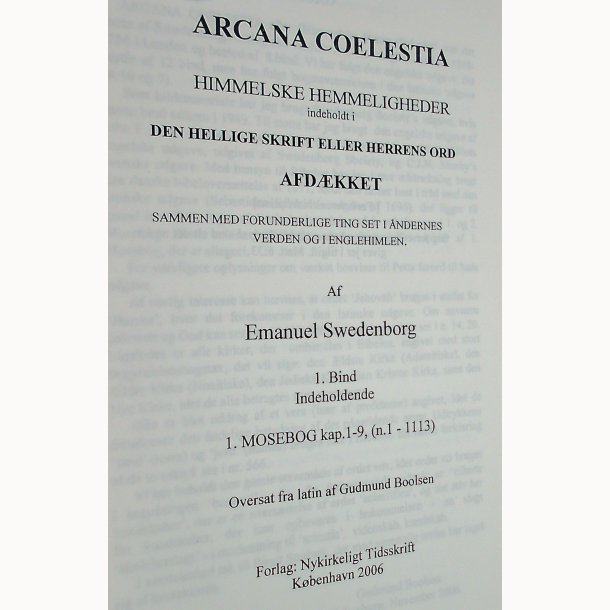 Arcana Coelestia Bind 1: Emanuel Swedenborg