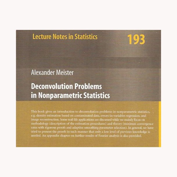 Deconvolution Problems In Nonparametric Statistics