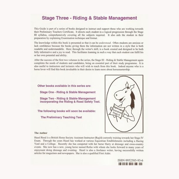 Riding &amp; Stable Management - Stage Three