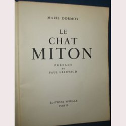 Le Chat Milton Pr&eacute;face de Paul L&eacute;autaud.