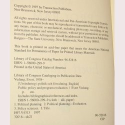 Public Policy and Program Evaluation