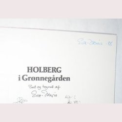 Holberg i Grnnegrden - signeret