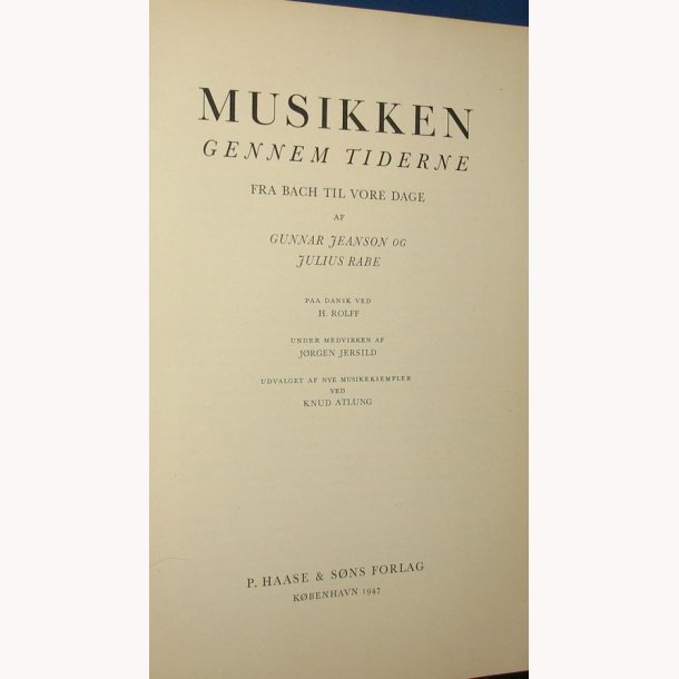 Musikken gennem tiderne