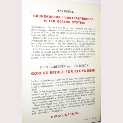 Grundkursus i kontragtbridge efter Gorens
