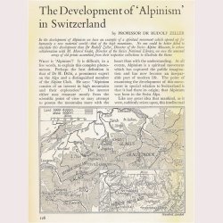 The Development of ''Alpinism'' in Switzerland