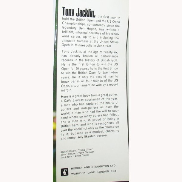 Jacklin The Champion&acute;s own Story