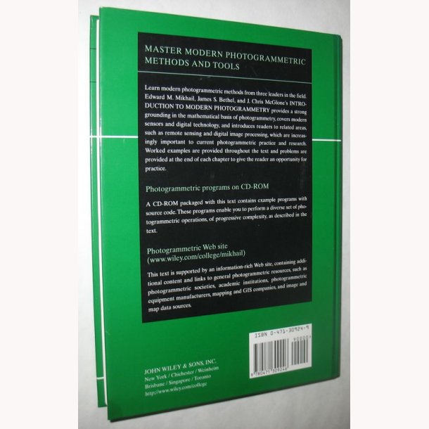 Introduction to Modern Photogrammetry