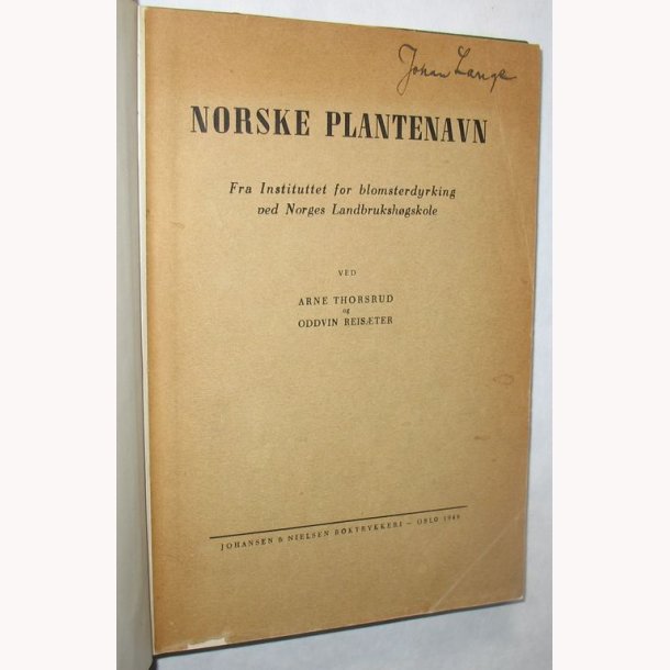 Norske Plantenavne