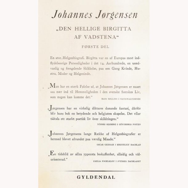 Den hellige Birgitta af Vadstena - Bind l