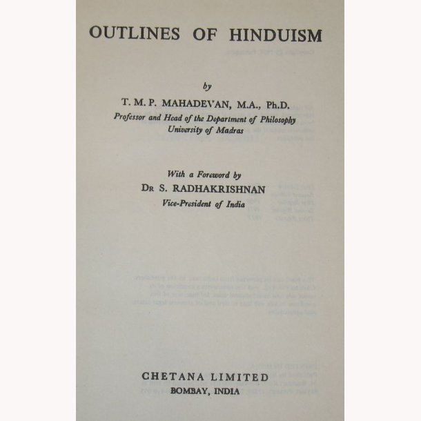 Outlines of Hinduism