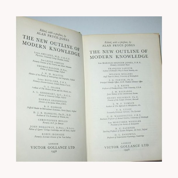 The new outline of modern knowledge