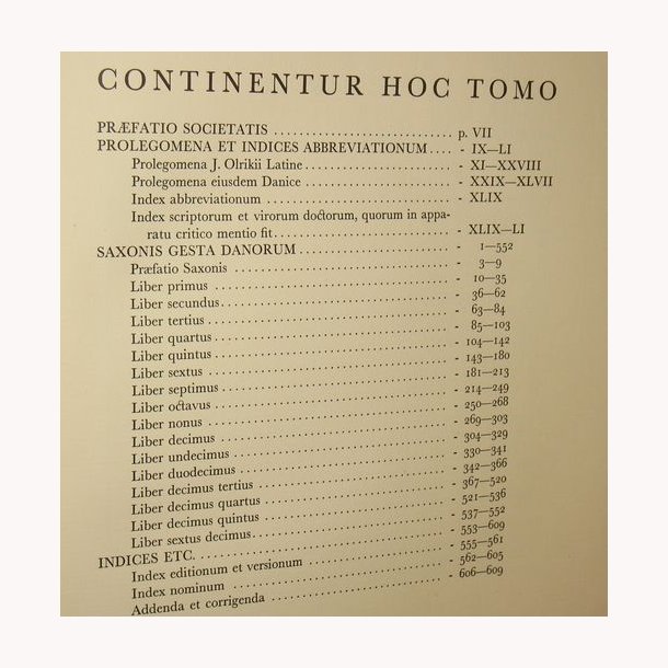 Saxonis Gesta Danorum - Tomus I