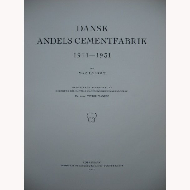 Dansk Andels Cementfabrik - 1911-1931