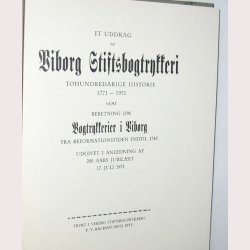 Viborg Stiftsbogtrykkeris Historie 1771-1971