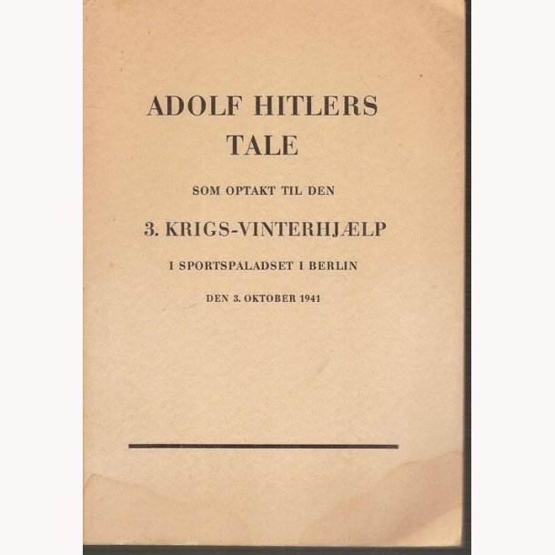 Hitlers tale