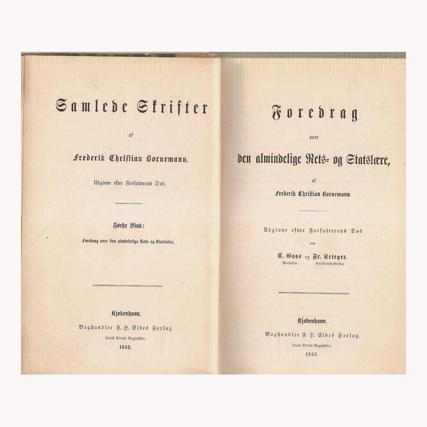 Samlede skrifter af Frederik Christian Bornemann