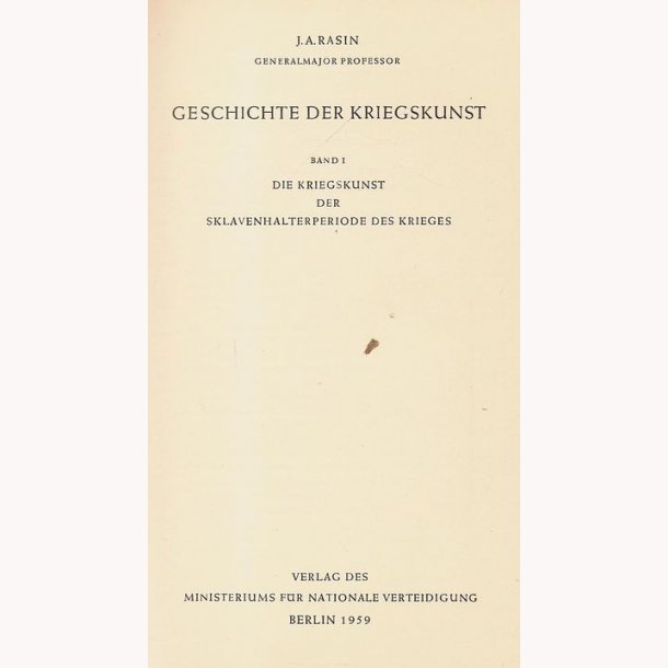 Geschichte der Kriegskunst bind l